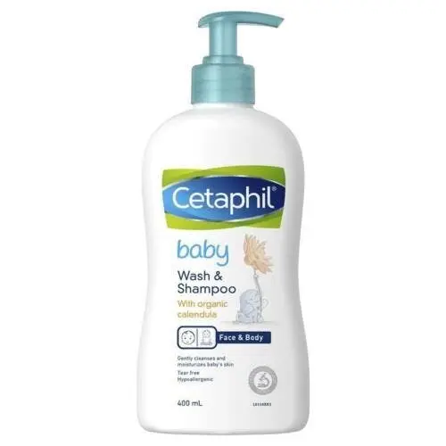 Cetaphil Baby Calendula Wash & Shampoo 400ml - Beauty