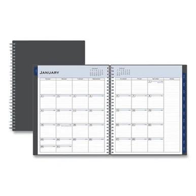 Blue Sky 100011 Passages Monthly Planner, 10 X 8, Charcoal Cover, 12-month (jan To Dec): 2026 100011_40_5