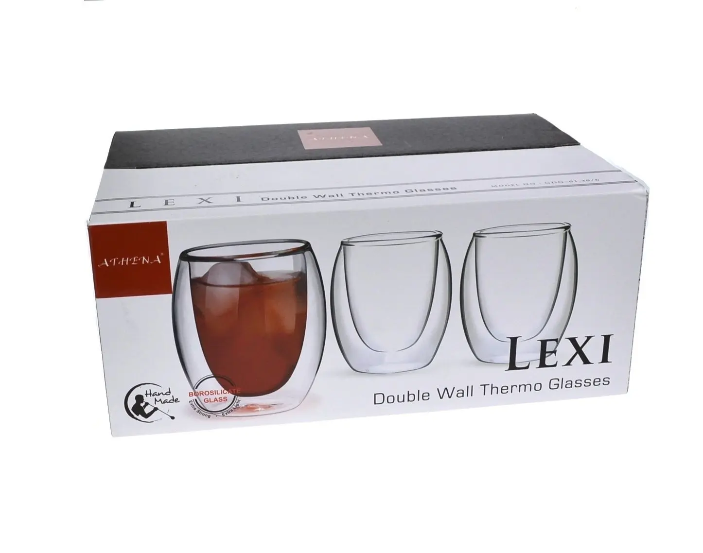LEXI 300ml DUAL DOUBLE WALL ESPRESSO CUPS - SET OF 6
