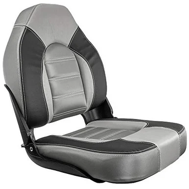Springfield Marine 1061063-B Springfield Skipper Premium Hb Folding Seat - Charcoal/grey