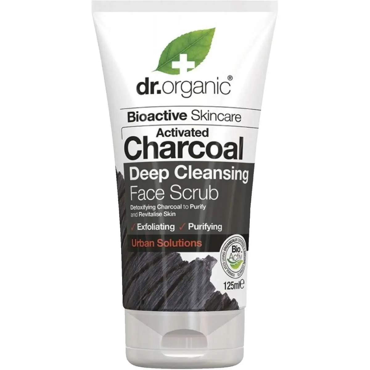 DR ORGANIC Face Scrub Activated Charcoal 125ml - Beauty