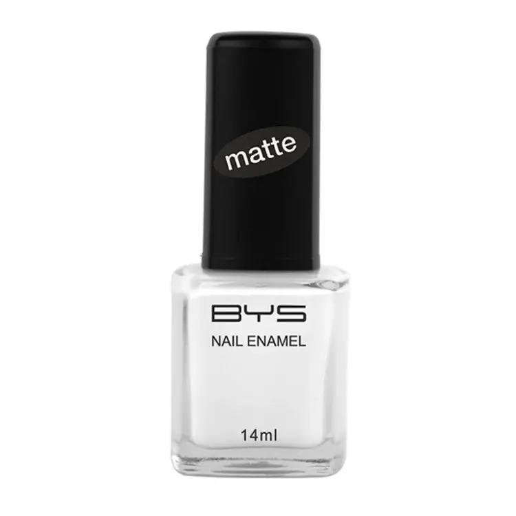 BYS Matte Nail Polish Enamel Lacquer Chip Resistant Lasting Quick Dry WHT 14ml - Beauty