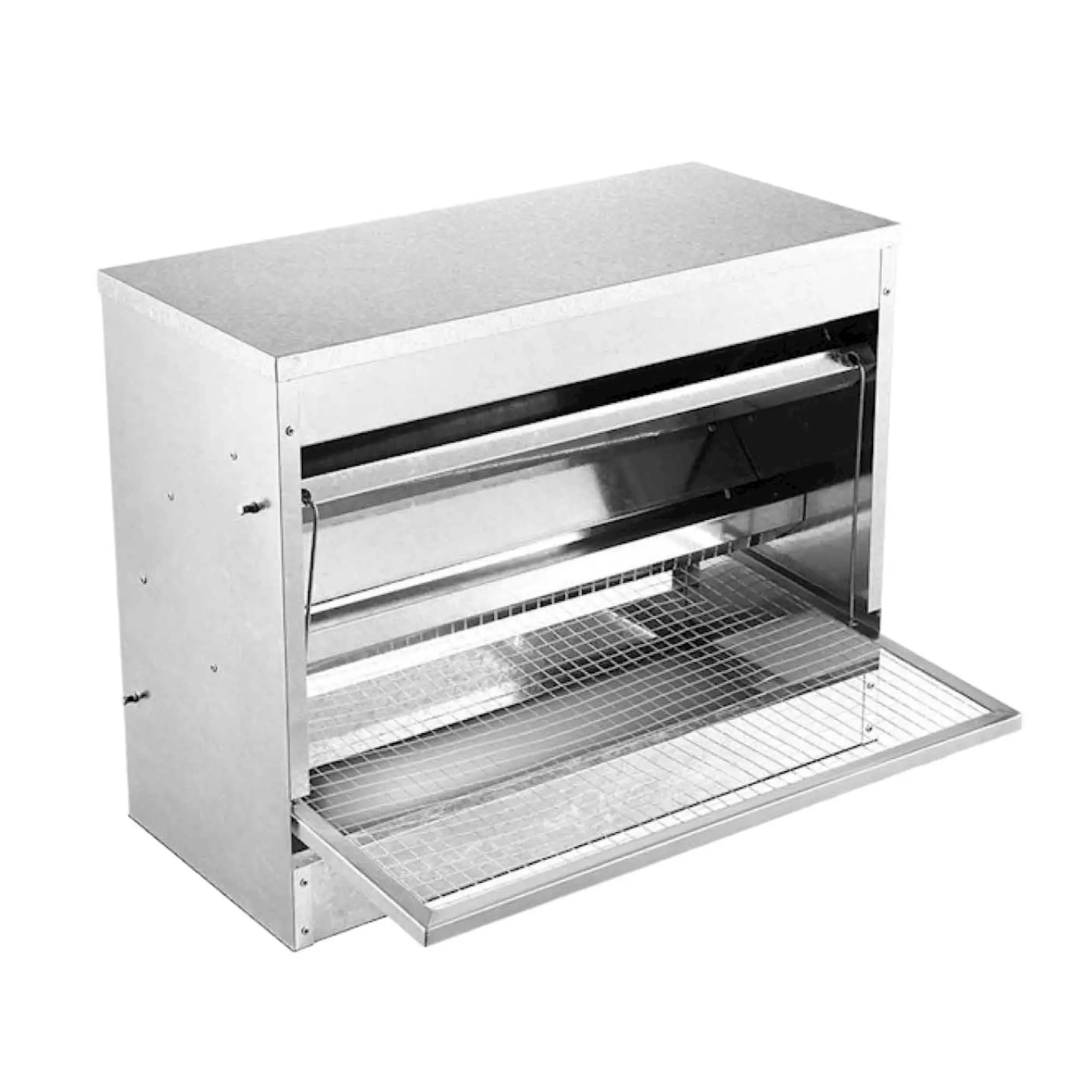 10kg Automatic Chook Chicken Feeder Poultry Auto Treadle Galvanised Metal Coop - Commercial