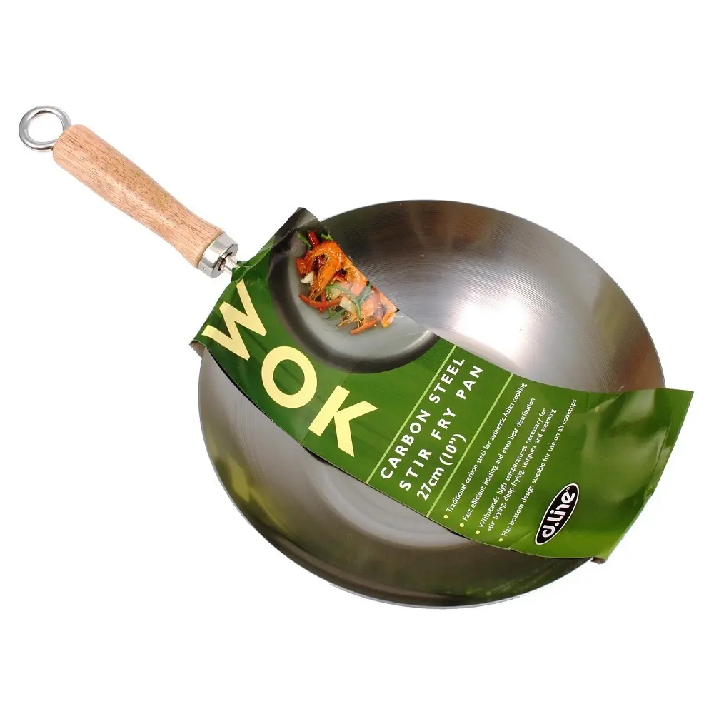 D.LINE 27cm CARBON STEEL WOK - Home & Garden