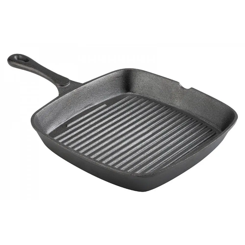 PYROLUX PYROCAST 25 x 24 x 3.5cm SQUARE CAST IRON SKILLET PAN - Home & Garden