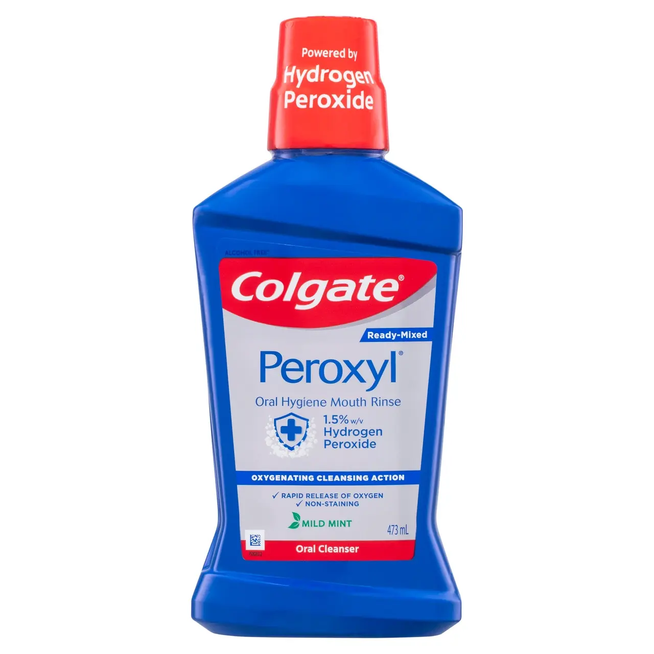 Colgate Peroxyl Oral Hygiene Mouth Rinse Mouthwash, 473mL, Mild Mint with 1.5% Hydrogen Peroxide - Health
