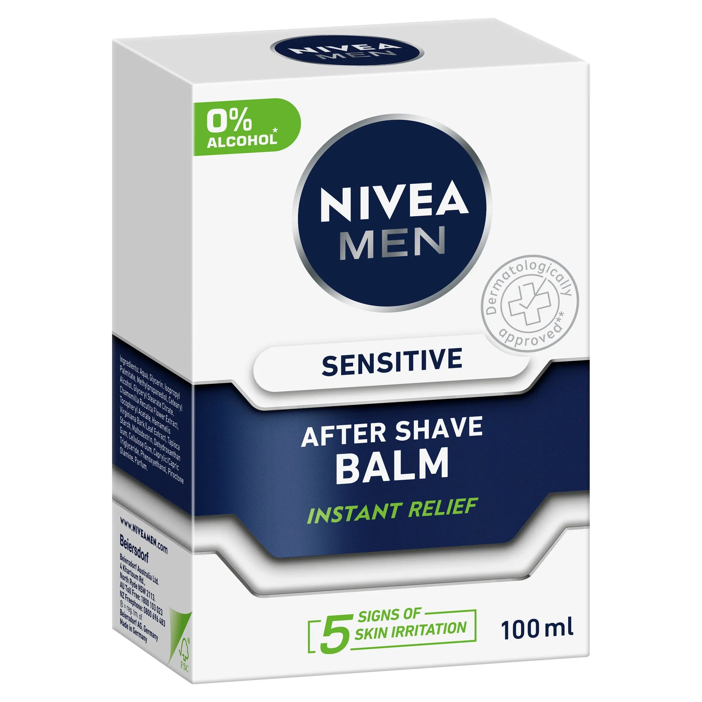Nivea for Men Post Shave Balm Sensitive 100ml - Beauty