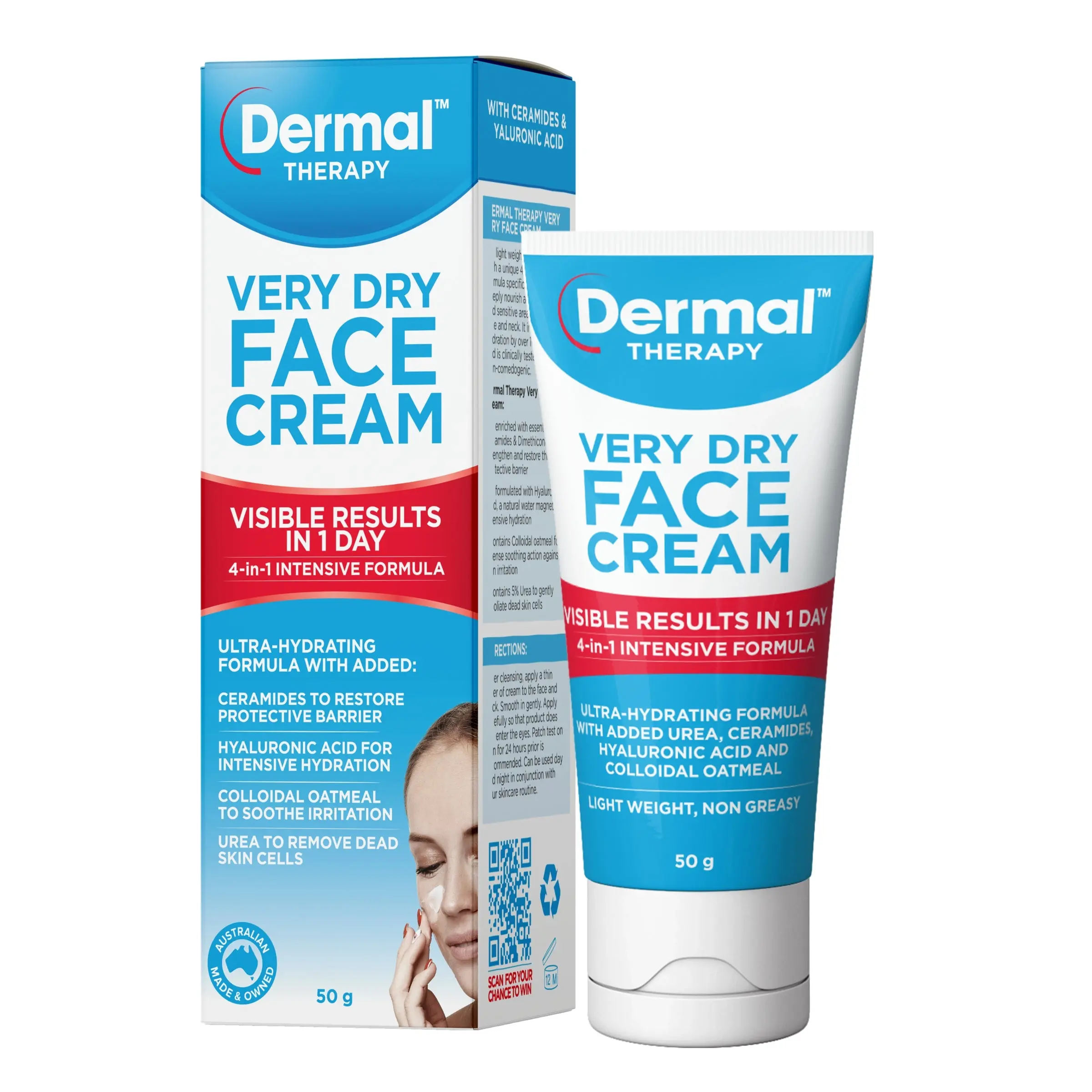 Dermal Therapy Very Dry Face Cream 50g - Beauty