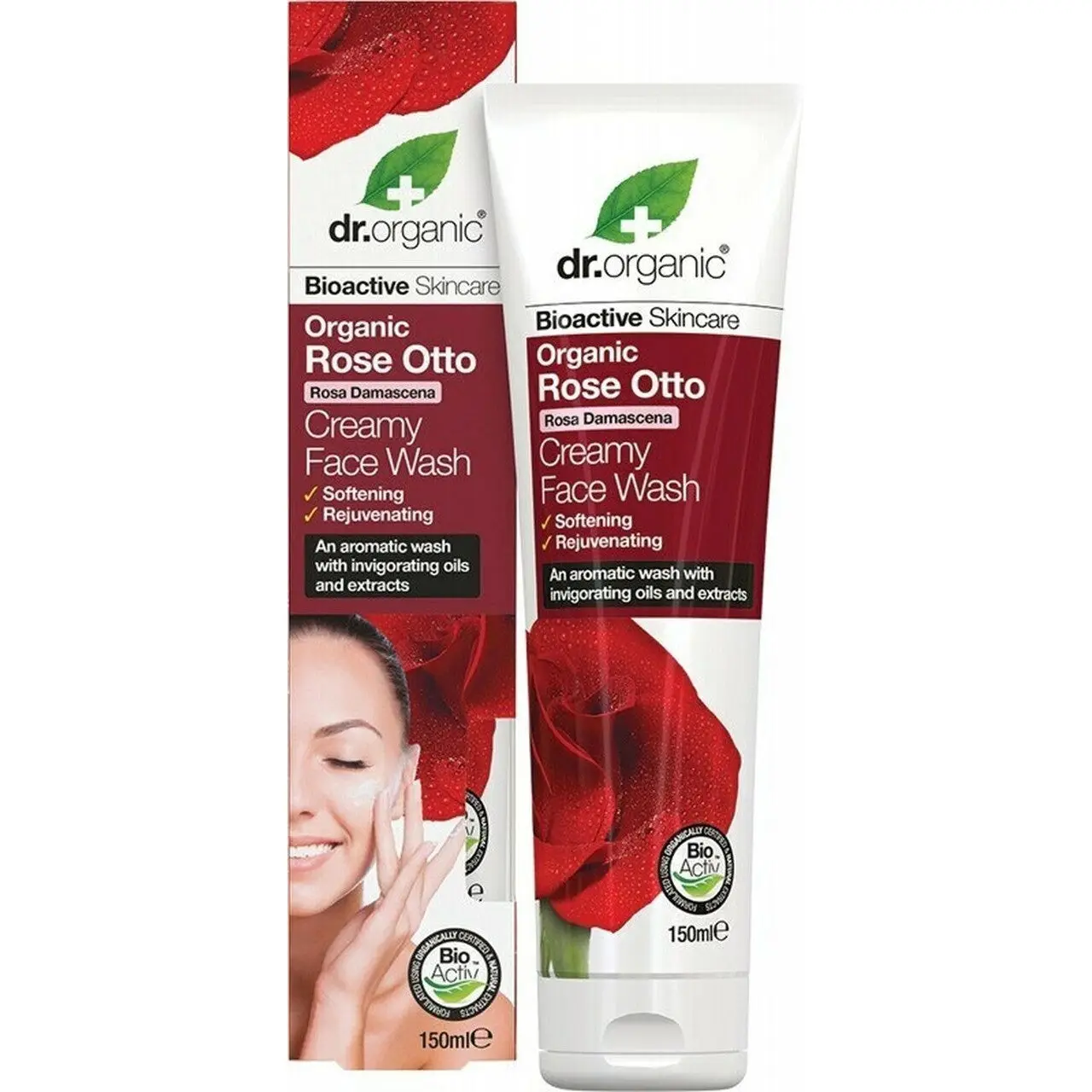DR ORGANIC Creamy Face Wash Organic Rose Otto 150ml - Beauty