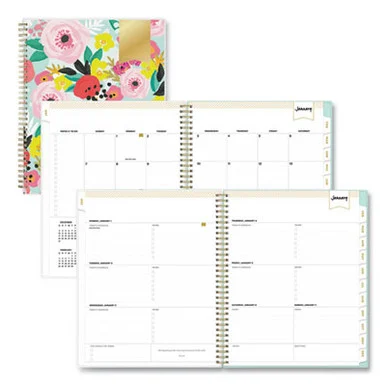 Blue Sky 140101 Day Designer Secret Garden Mint Frosted Weekly/monthly Planner, Floral Artwork, 11 X 8.5, 12-month (jan To Dec): 2026 140101_40_3