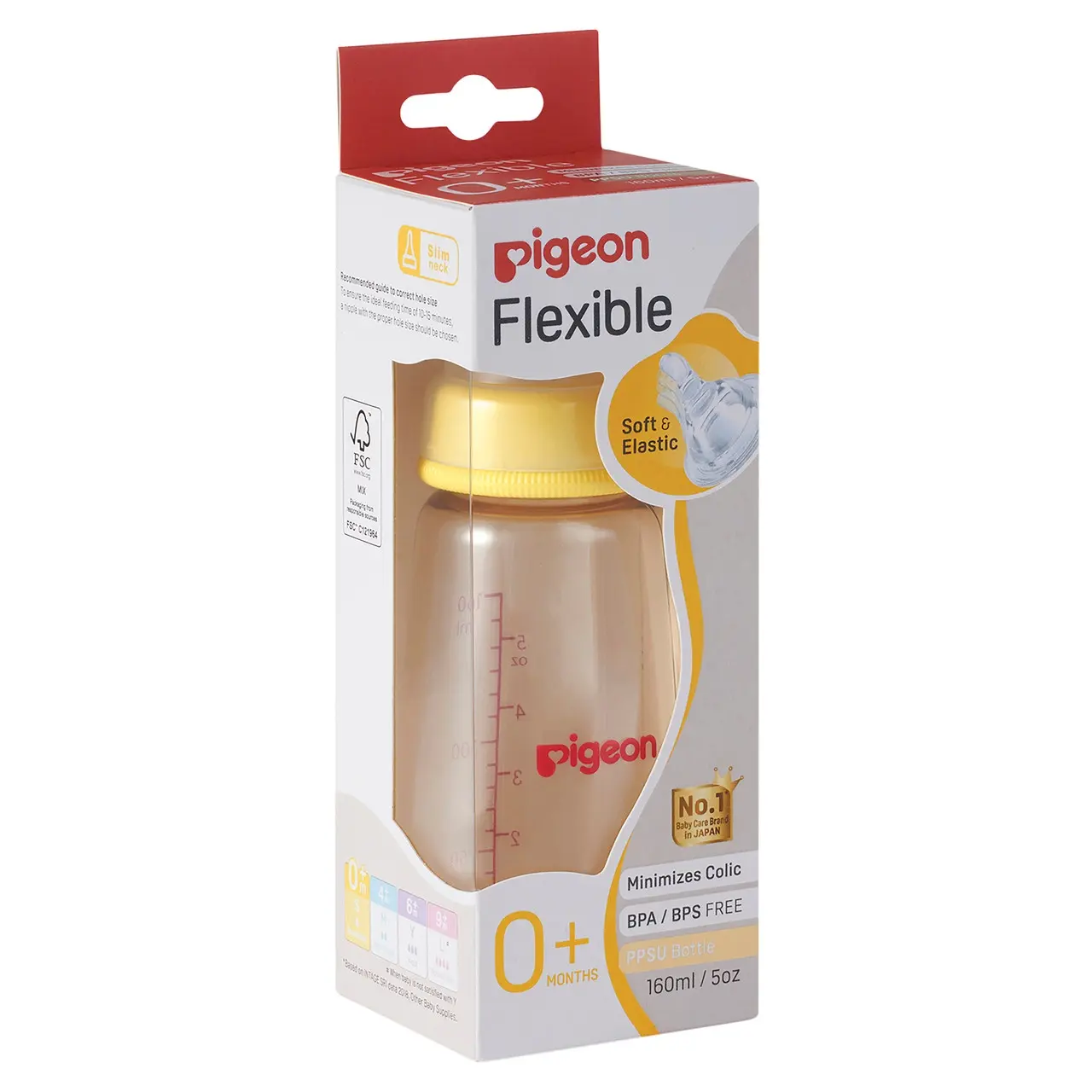 PIGEON FLEXIBLE BOTTLE PPSU 160ML - Baby