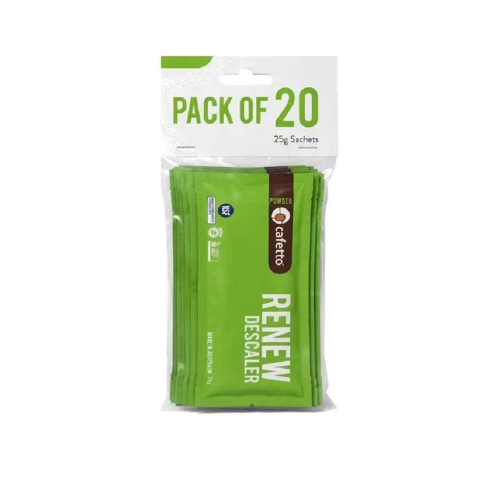CAFETTO RENEW ESPRESSO MACHINE DESCALER - 20 PACKS