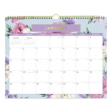 Blue Sky 144076 Tula Monthly Wall Calendar, Floral Artwork, 15 X 12, White/multicolor Sheets, 12-month (jan To Dec): 2026