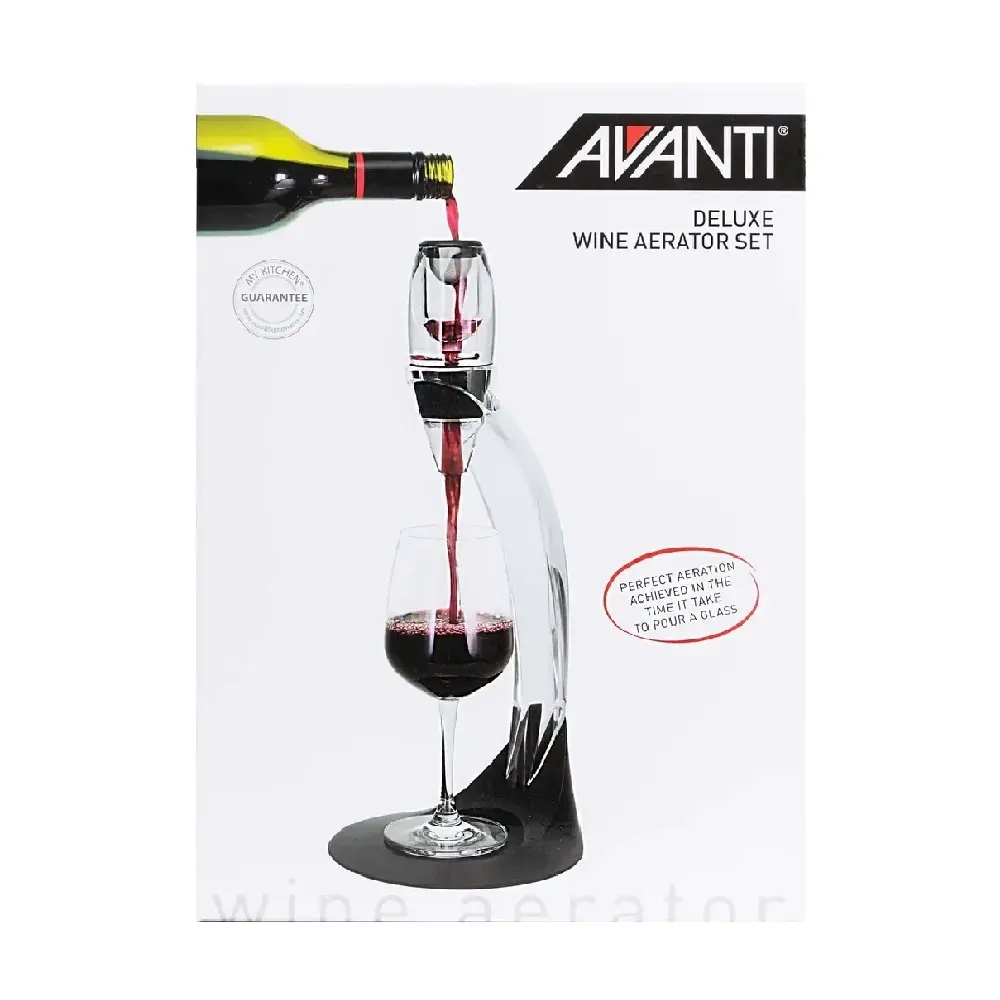 AVANTI DELUXE RED WINE AERATOR SET WITH POURING STAND - Home & Garden
