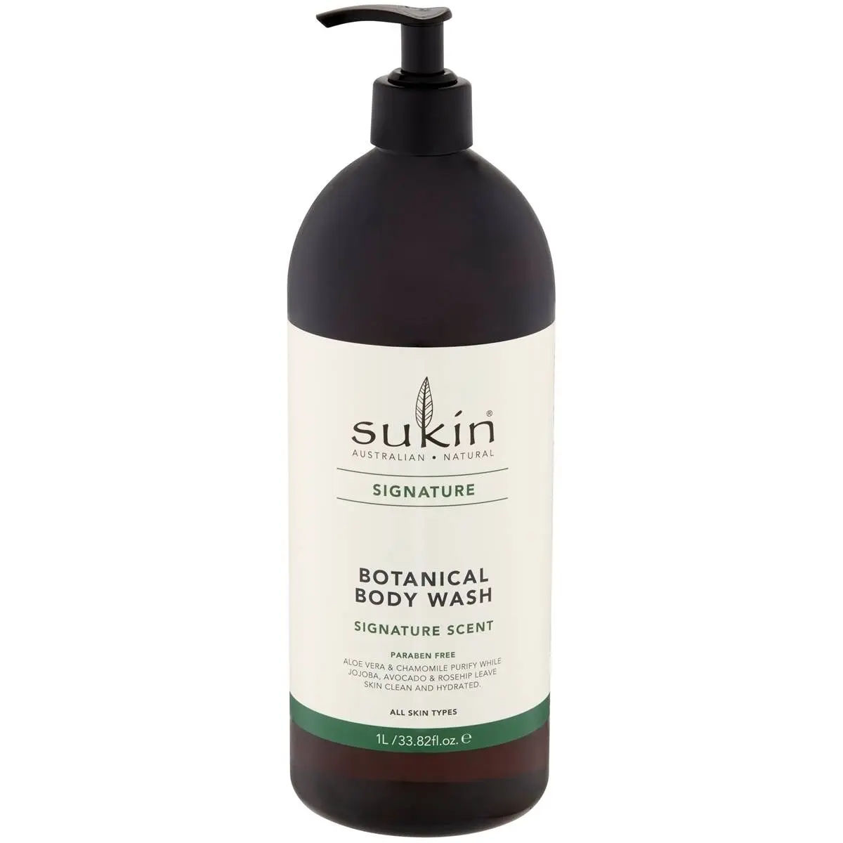 Sukin Signature Scent Botanical Body Wash Pump 1 Litre - Beauty