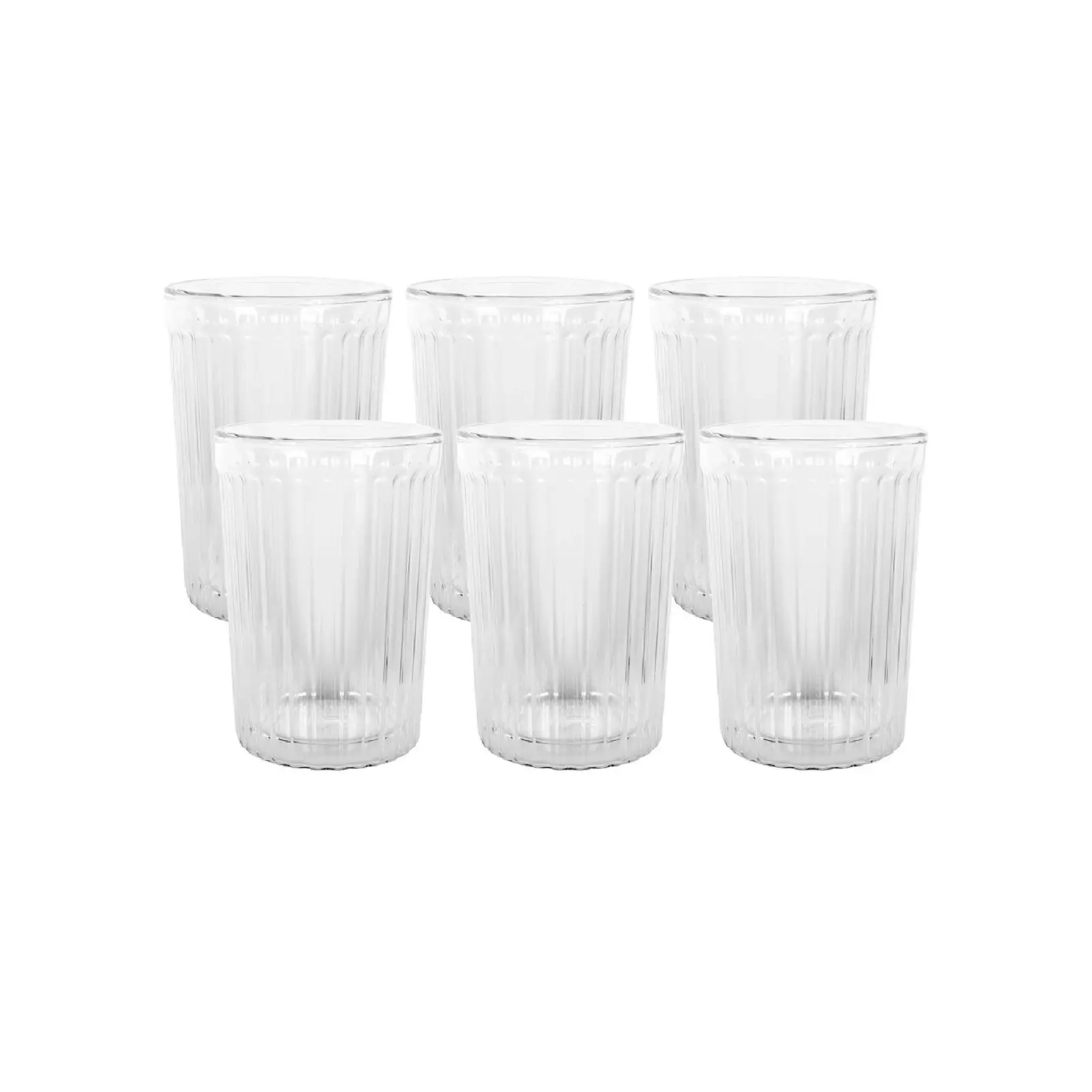 AVANTI RIGATO DOUBLE WALL GLASSES SET OF 6 - 250ml