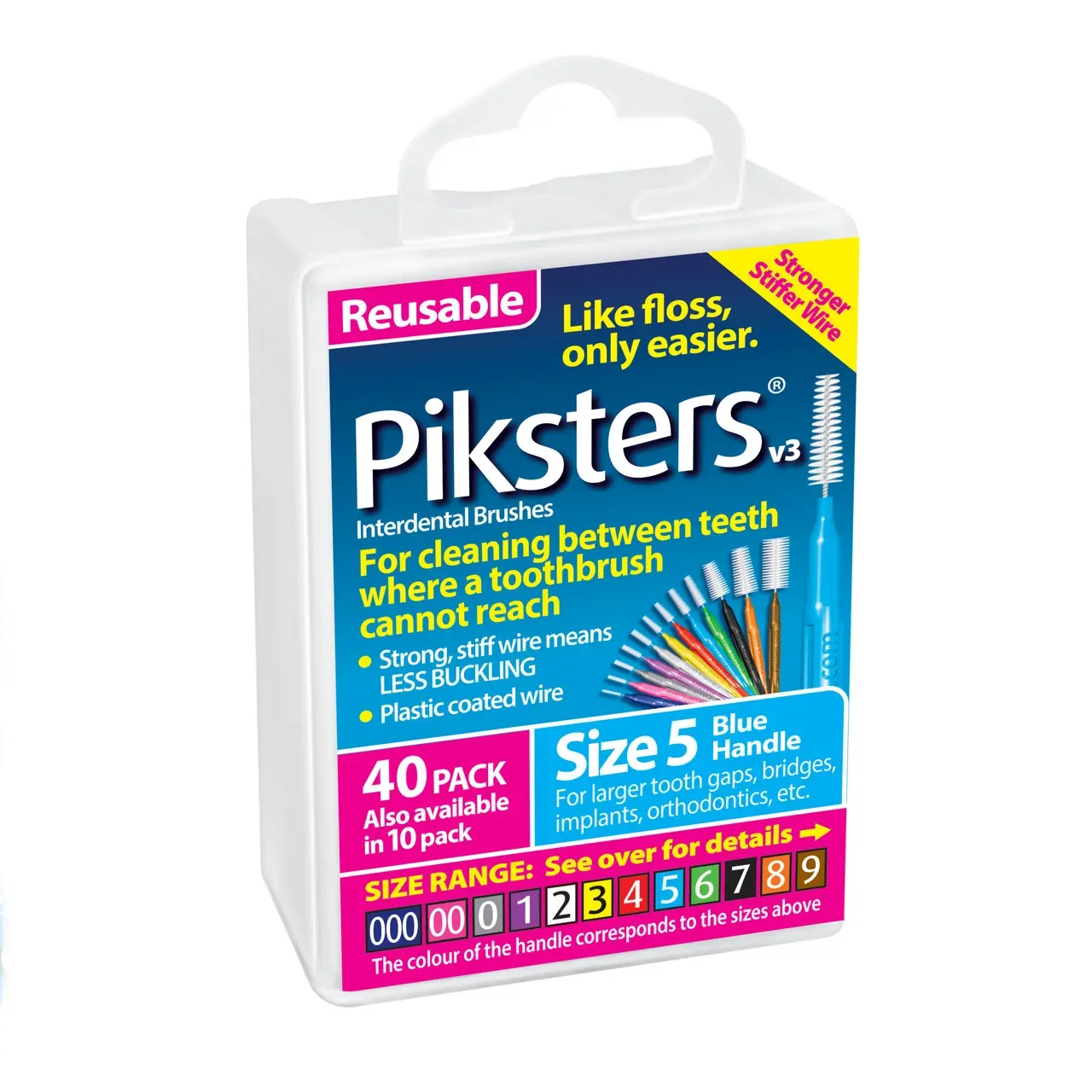 Piksters(R) Interdental Brushes Blue Size 5 40pk - Health
