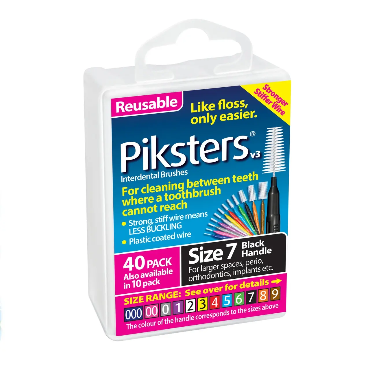 Piksters(R) Interdental Brushes Black Size 7 40pk - Health