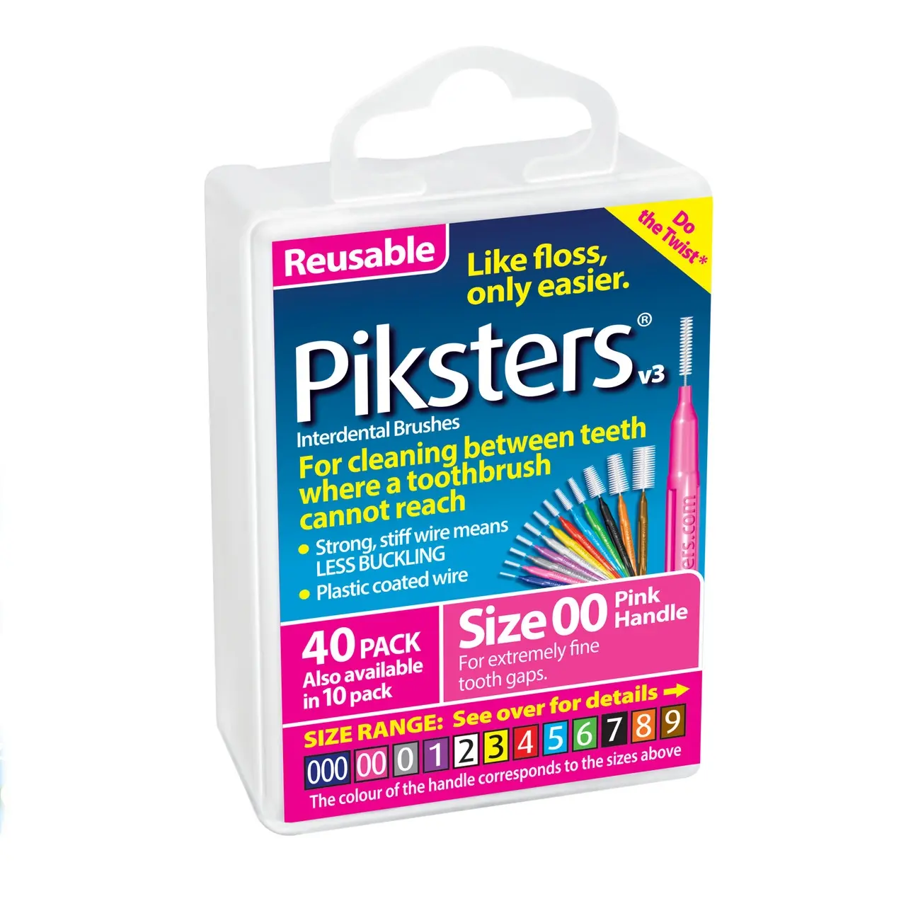Piksters(R) Interdental Brushes Pink Size 00 40pk - Health