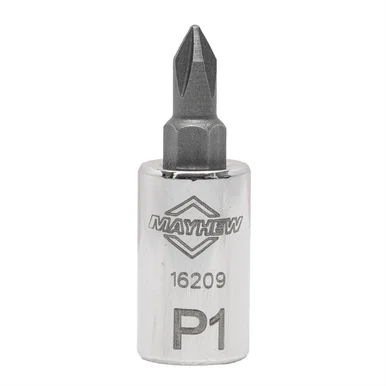 Mayhew 16209 Mayhew No. 1 Phillips® Short Insert Socket Bit, 1/4-inch Drive