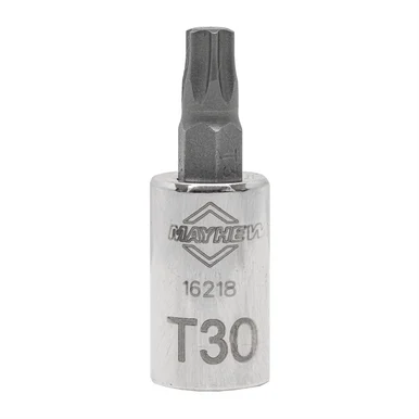 Mayhew 16218 Mayhew T30 Torx® Short Insert Socket Bit, 1/4-inch Drive