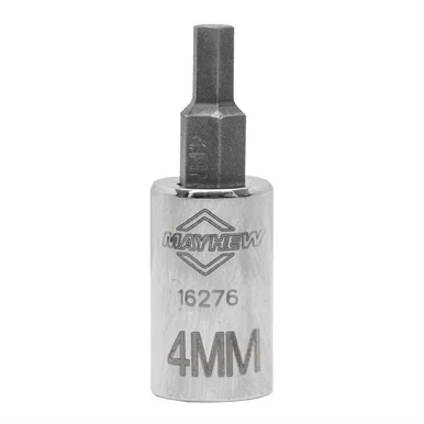 Mayhew 16276 Mayhew 4 Mm Metric Hex Short Insert Socket Bit, 1/4-inch Drive