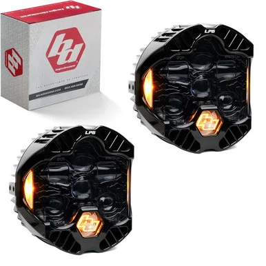 Baja Designs 187802 DOT LP6 SAE Road-Legal LED Headlight with Amber DRL - Pair 187802_68
