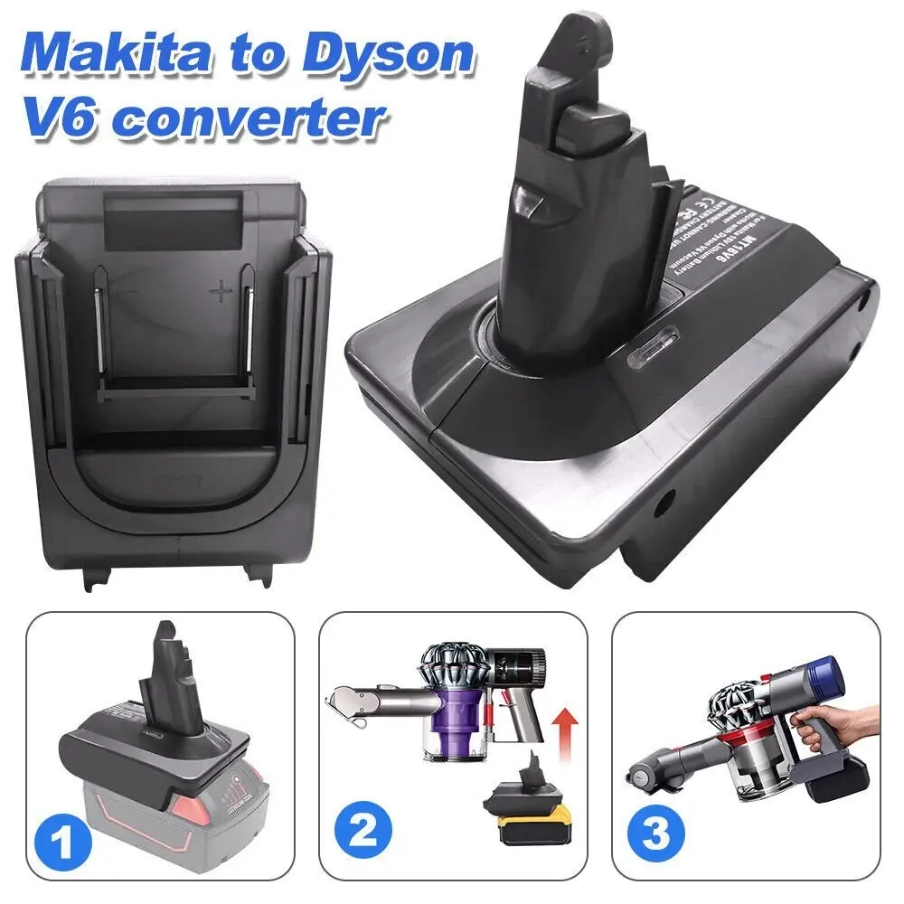 18V Makita Battery Converter For V6 Dyson Vacuum Cleaner - Home & Garden
