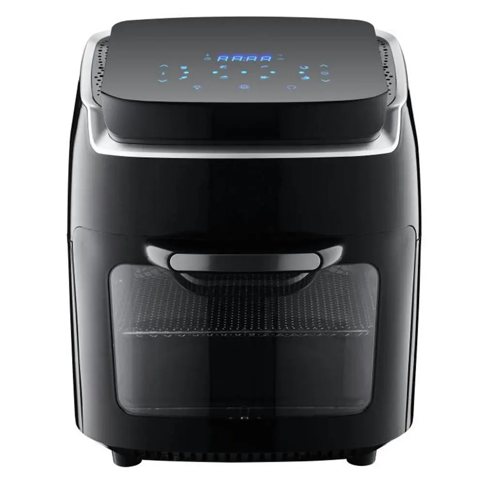 Heller 12L Digital Air Fryer 1800W Electric Oven Cooker w/Basket/Tray/Rack Black - Home & Garden