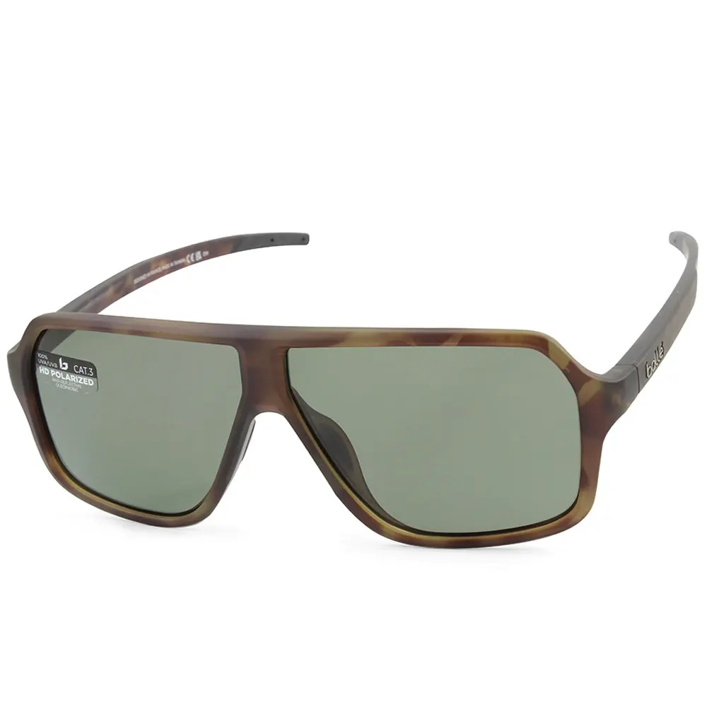 Bolle Prime Matte Dark Tortoise/Grey Axis Polarised Men's Sunglasses BS030004 - Fashion
