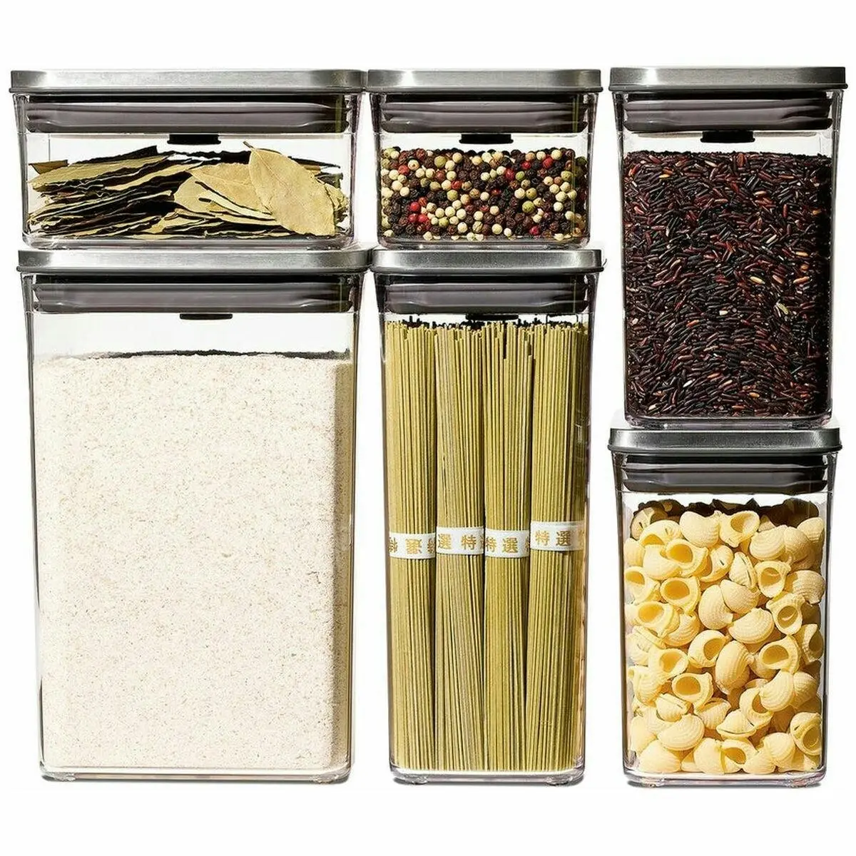 OXO POP 2.0 Six Piece Container Set with Steel Lids - Home & Garden