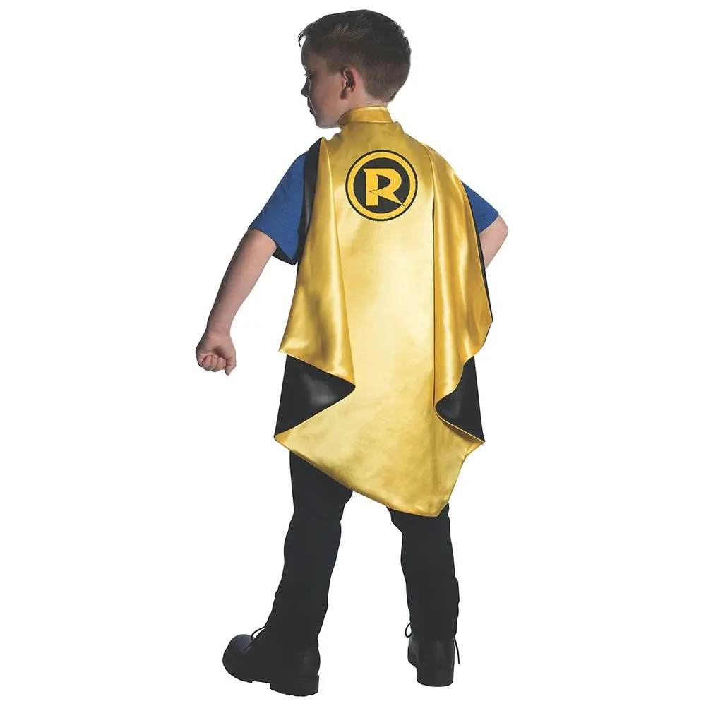 DC Comics Robin Deluxe Satin Cape Kids/Children Party Costume Teen Titans Gold - Fashion