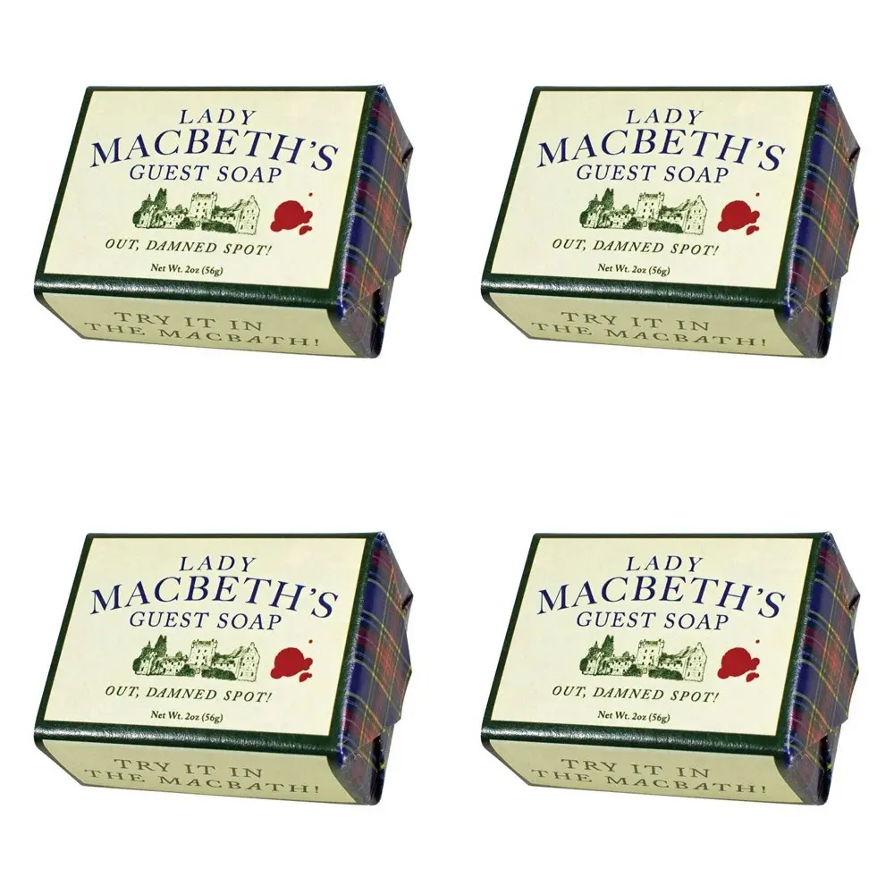 4PK Unemployed Philosopher Guild 56g Scented Body Bar Soap Lady Macbeth's Guest - Beauty
