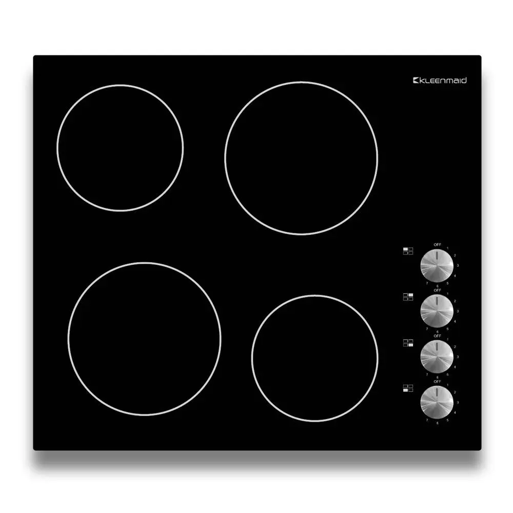 Kleenmaid Ceramic Glass Stovetop/Cooktop Burner Knob Control Kitchen Black 60cm - Home & Garden