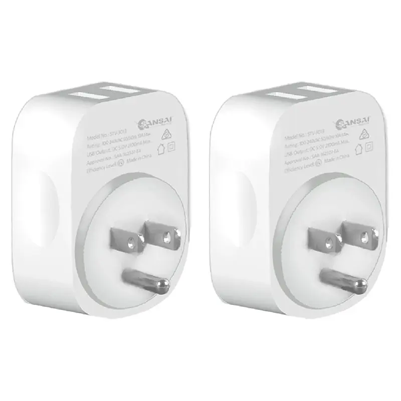2x Sansai Surge Protected Travel Adapter w/ USB-C And USB-A Port - AU/USA Region