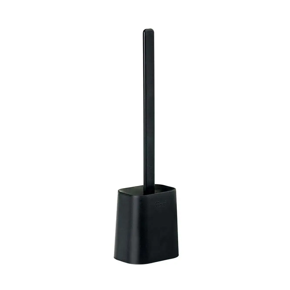 Vigar Essential Rubber Eco Toilet Brush w/ Holder Bathroom Cleaner Set Black - Home & Garden