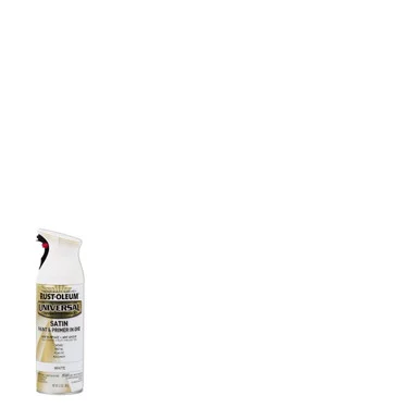 Rustoleum 245210EA Universal Premium Spray Paint, Satin White, 12 Oz Aerosol Can