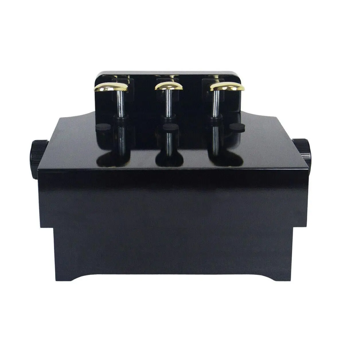 Ausway Piano Pedal Extender Bench Footstool Platform for Kids with 3 Pedals Height Adjustable Black - Hobbies