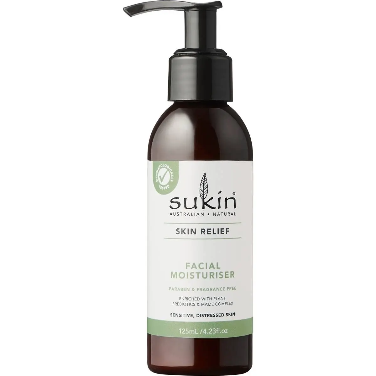Sukin Skin Relief Facial Moisturiser 125ml Pump - Beauty