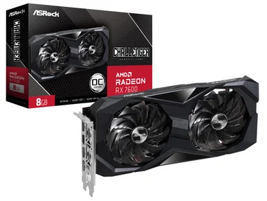 ASRock RX7600 CL 8GO Radeon RX 7600 Challenger 8GB OC Graphics Card RX7600 CL 8GO