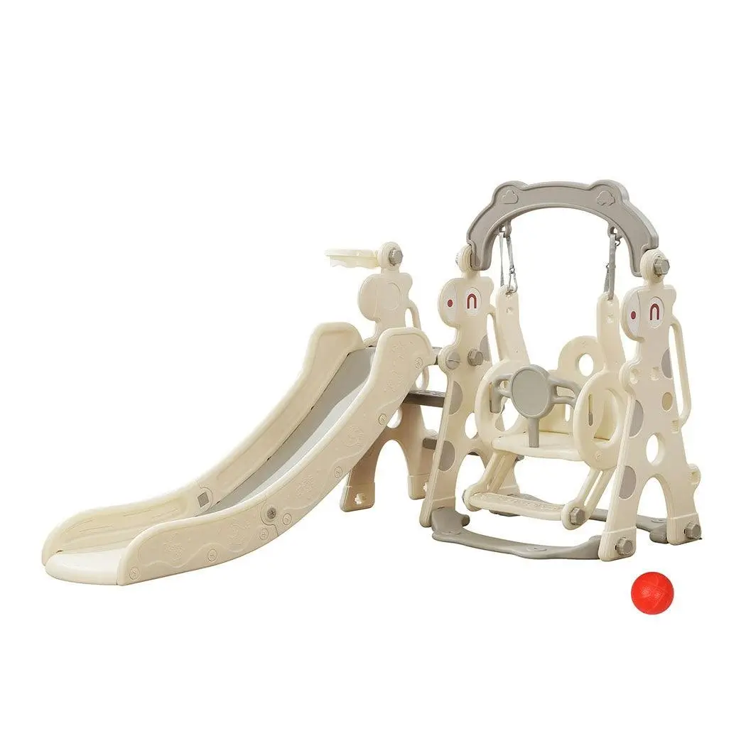 BoPeep Kid Slide Swing Set Basketball Hoop Indoor Outdoor Playground Activity - Toys & Games