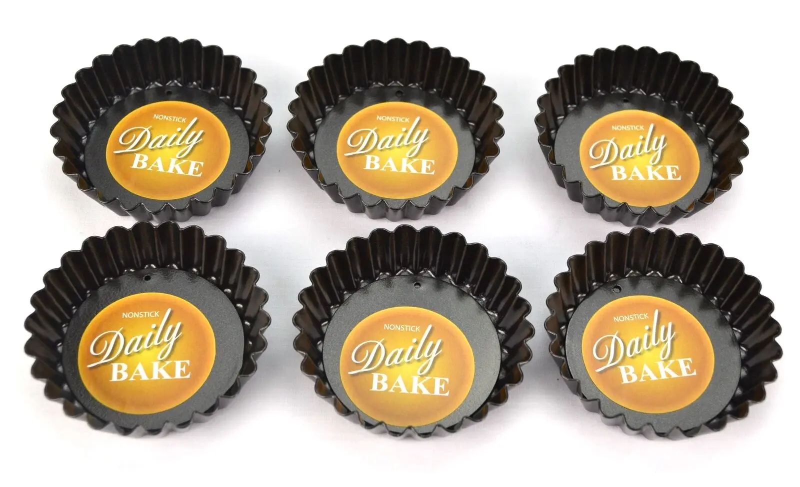 DAILY BAKE MINI-QUICHE PAN WITH LOOSE BASE 7.5cm x 2cm - SET OF 6