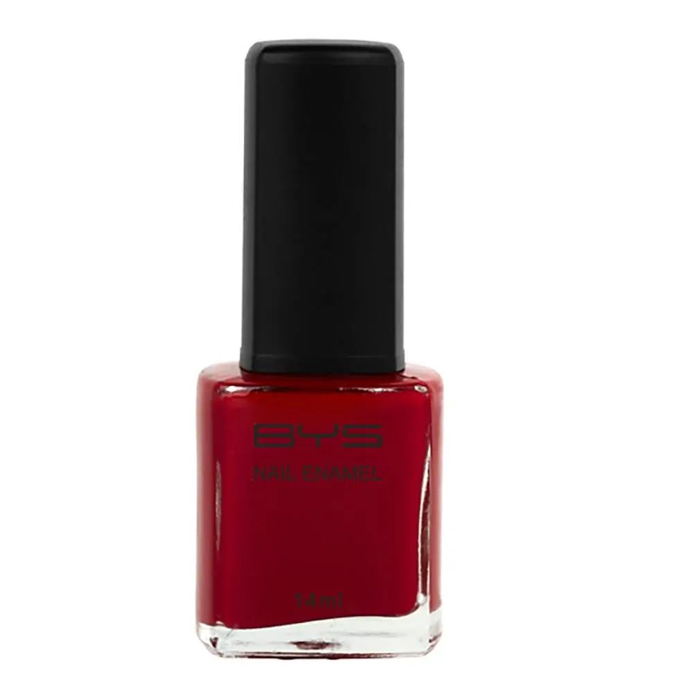 BYS Rebel Red Nail Polish Enamel Lacquer Gloss Chip Resistant Quick Dry 14ml - Beauty