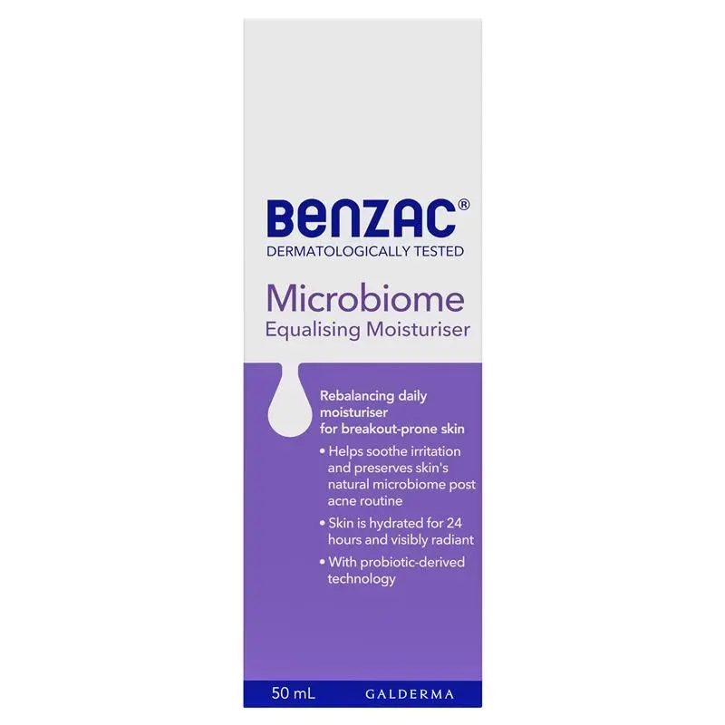 Benzac Microbiome Equalising Moisturiser 50ml - Beauty