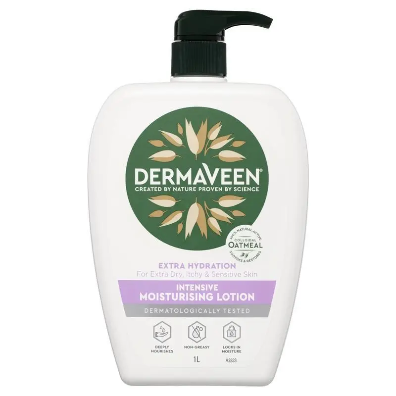 DermaVeen Extra Hydration Intensive Moisturising Lotion 1 Litre - Beauty