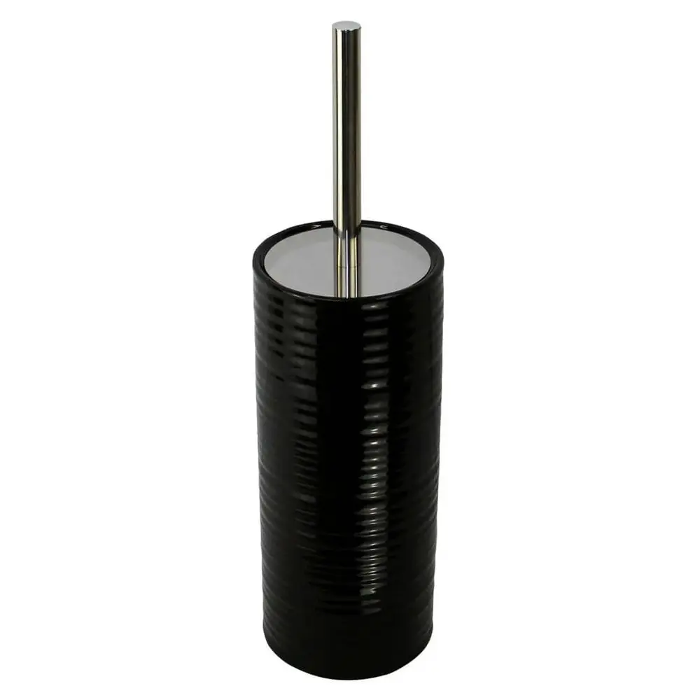 Butler Hush Ceramic Bathroom Toilet Bowl Cleaning Brush w/Holder Black 10.5x38cm - Home & Garden