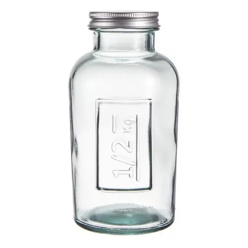 Ladelle Eco Recycled Rustico 500ml Storage Glass Bottle Container w/ Lid Clear - Home & Garden