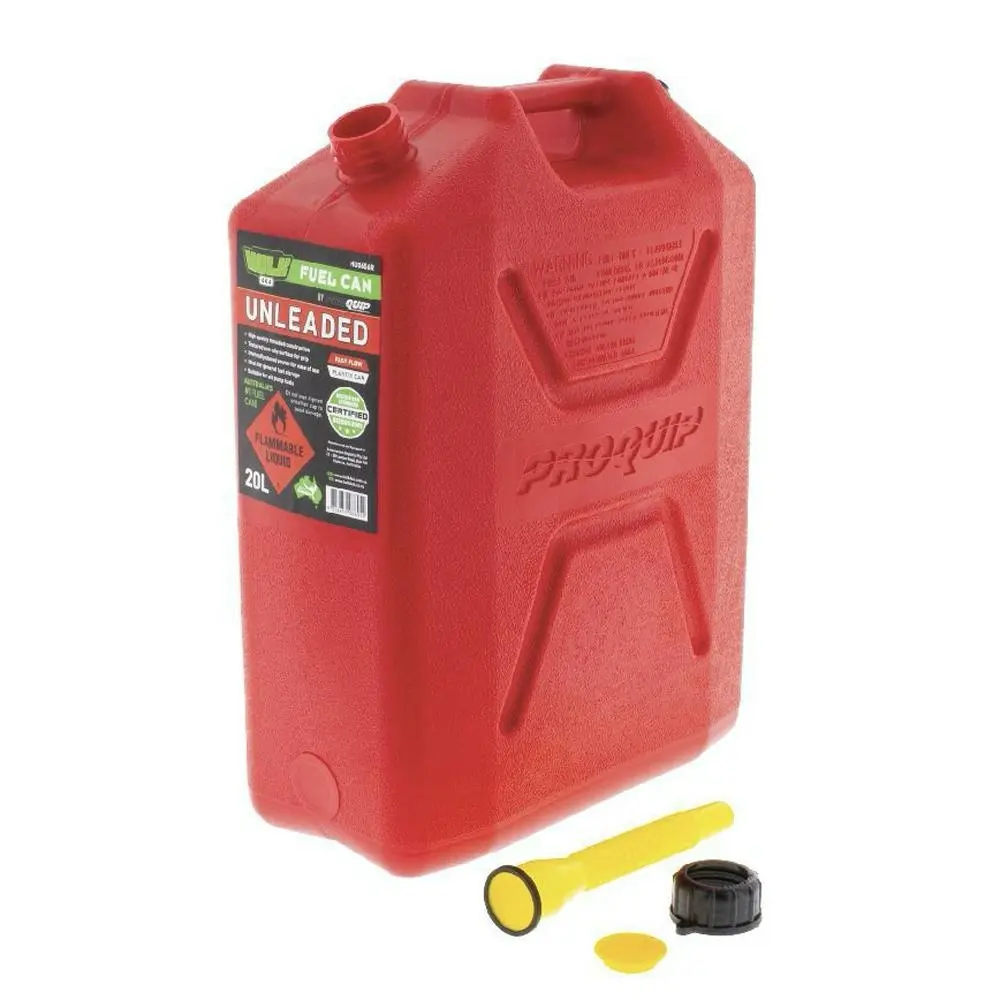 Hulk 4X4 Heavy Duty Plastic Unleaded General Fuel Jerry Store Can/Container 22L - Automotive