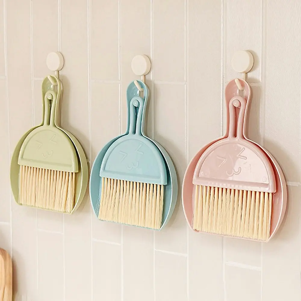 3Pcs Desktop Mini Broom Keyboard Cleaning Brush Broom With Dustpan Set - Home & Garden