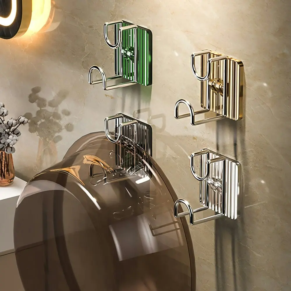 4Pcs Self-adhesive Hooks Wall Mounted Washbasin Storage Hooks Holders